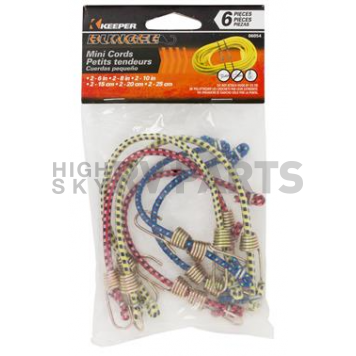 Keeper Corporation Bungee Cord Two 6 Inch/ Two 8 Inch/ Two 10 Inch  - 06054-1