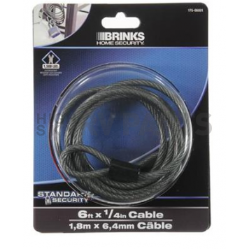 Keeper Corporation Cable Lock 1/4 Inch x 6 Feet Steel - 17506001-1