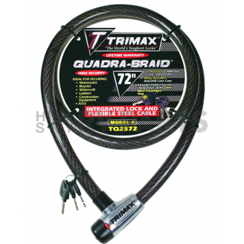 Trimax Locks Cable Lock 0.98 Inch x 72 Inch Steel - TQ2572