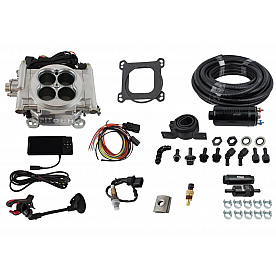 FiTech Go EFI 4 600 HP Bright Aluminum EFI System With Inline Fuel Delivery Master Kit - 31001