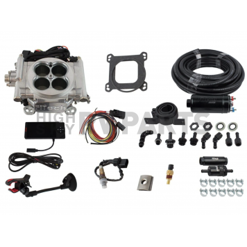 FiTech Go EFI 4 600 HP Bright Aluminum EFI System With Inline Fuel Delivery Master Kit - 31001