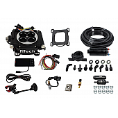 FiTech Go EFI 4 600HP Matte Black EFI System With Inline Fuel Delivery Master Kit - 31002
