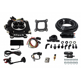 FiTech Go EFI 4 600HP Matte Black EFI System With Inline Fuel Delivery Master Kit - 31002