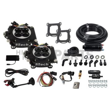 FiTech Master Kit Go EFI 2×4 Matte Black + In-line Fuel Pump - 31062