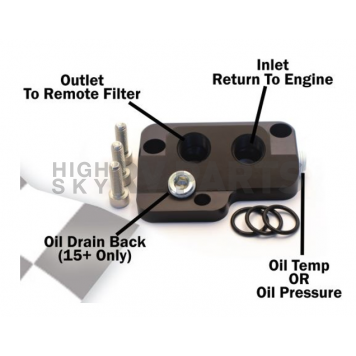 Canton Racing Remote Oil Filter Adapter - 22-627-1