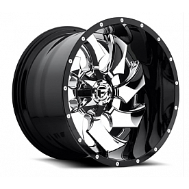 Fuel Off Road Wheel Cleaver D240 - 20 x 9&nbsp;Silver Center With Black Lip - D24020909850