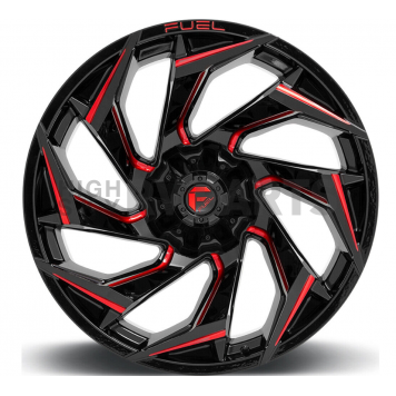 Fuel Off Road Wheel Reaction D755 - 20 x 9 Black With Red Tinted Accents - D75520909850-2