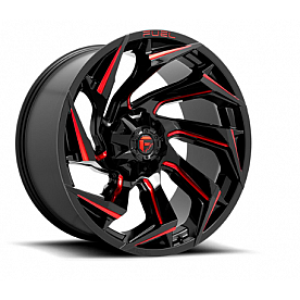 Fuel Off Road Wheel Reaction D755 - 20 x 9&nbsp;Black With Red Tinted Accents - D75520909850
