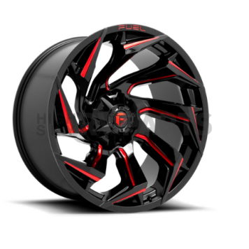 Fuel Off Road Wheel Reaction D755 - 20 x 9 Black With Red Tinted Accents - D75520909850