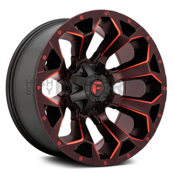 Fuel Off Road Wheel Assault D787 - 20 x 9 Black With Red Natural Accents - D78720909850