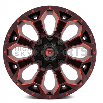 Fuel Off Road Wheel Assault D787 - 20 x 9 Black With Red Natural Accents - D78720909850-2