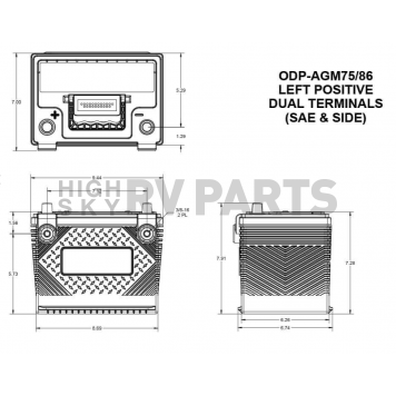 Odyssey Car Battery Performance Series - ODPAGM7586-3