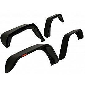Paramount Automotive Fender Flare - Black ABS Plastic Black Set Of 4 - 17195