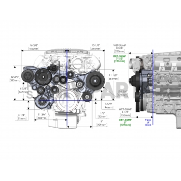 Holley Premium Mid-Mount Complete Accessory System For GM Gen V LT4 Wet Sump Engines-5