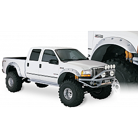Bushwacker Fender Flare - Black Dura-Flex 2000 ABS Textured Plastic Matte Set Of 2 - 20043-02