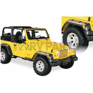Bushwacker Fender Flare - Black Dura-Flex 2000 TPO Textured Plastic Matte Set Of 4 - 1091307-4