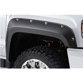 Bushwacker Fender Flare - Black Dura-Flex ABS Plastic Smooth Set Of 2 - 4013302