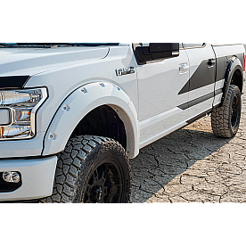 Bushwacker Fender Flare - Silver Ice Metallic ABS Thermoplastic Smooth Set Of 4 - 4090954