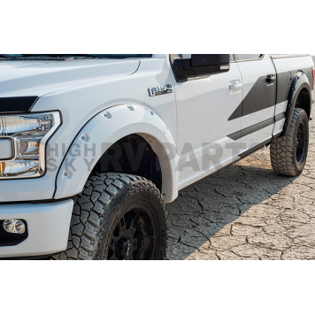 Bushwacker Fender Flare - White Frost Tricoat ABS Thermoplastic Smooth Set Of 4 - 4090964