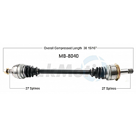 TrakMotive CV Axle Shaft - MB-8040