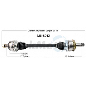 TrakMotive CV Axle Shaft - MB-8042