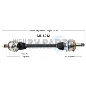 TrakMotive CV Axle Shaft - MB-8042
