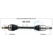 TrakMotive CV Axle Shaft - MZ8243