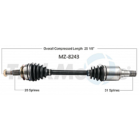 TrakMotive CV Axle Shaft - MZ8243