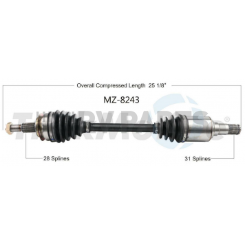 TrakMotive CV Axle Shaft - MZ8243