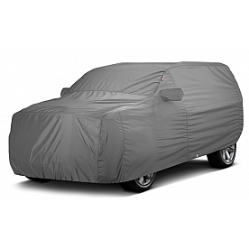Covercraft Car Cover Mid Size SUV Silver Gray Lycra/ Spandex Knit With Soft Sheared Cotton Loop Inside - FF18156FG