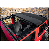 Rampage Soft Top - Diamond Black Fastback Top Sailcloth Fabric - 139435