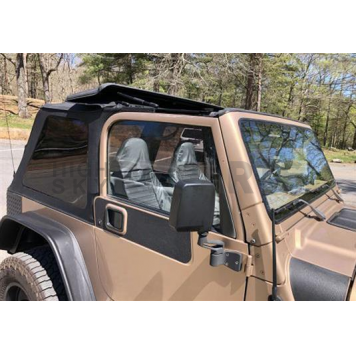 Rampage Soft Top - Diamond Black Fastback Top Sailcloth Fabric - 139535-2