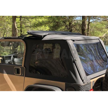 Rampage Soft Top - Diamond Black Fastback Top Sailcloth Fabric - 139535