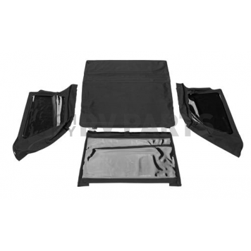 Rampage Soft Top - Diamond Black Fastback Top Sailcloth Fabric - 139535-1