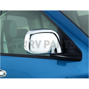 Auto Ventshade Exterior Mirror Cover Driver And Passenger Side Silver ABS Plastic Set Of 2 - 687666-1