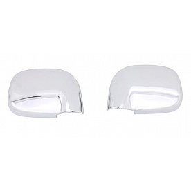 Auto Ventshade Exterior Mirror Cover Driver And Passenger Side Silver ABS Plastic Set Of 2 - 687666