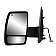 K-Source Exterior Mirror Electric Rectangular Black Single - 68118N