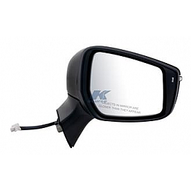K-Source Exterior Mirror Electric Rectangular Black Single - 68633N
