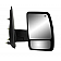 K-Source Exterior Mirror Manual Rectangular Black Single - 68115N