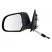 K-Source Exterior Mirror Manual Rectangular Black Single - 68638N