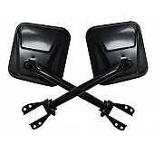 Rampage Exterior Mirror Manual Rectangular Black Set Of 2 - 7617