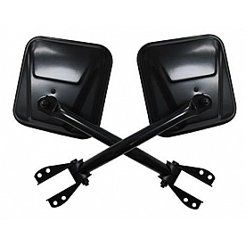 Rampage Exterior Mirror Manual Rectangular Black Set Of 2 - 7617