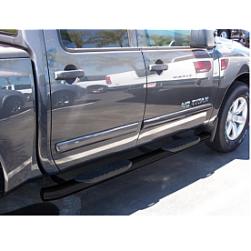 Black Horse Offroad Nerf Bar 5 Inch Steel Oval - 9NITIABN