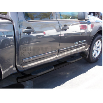 Black Horse Offroad Nerf Bar 5 Inch Steel Oval - 9NITIABN