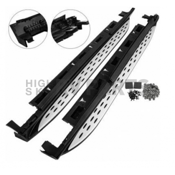 Black Horse Offroad Running Board Aluminum Stationary Polished - RMW167-6