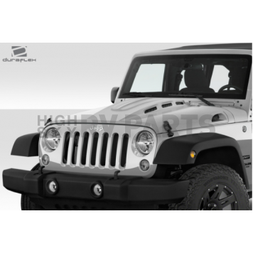 Carbon Creations Hood - AVG Black Fiberglass Reinforced Plastic - 115893-1