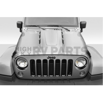 Carbon Creations Hood - AVG Black Fiberglass Reinforced Plastic - 115893-2