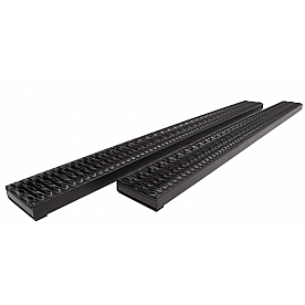 Dee Zee Running Board Black Powder Coated Steel Stationary - DZ15329