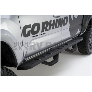 Go Rhino Running Board Black Textured Steel Stationary - 6303688020-2