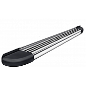 Romik USA Running Board Polished Aluminum Stationary - 22386418